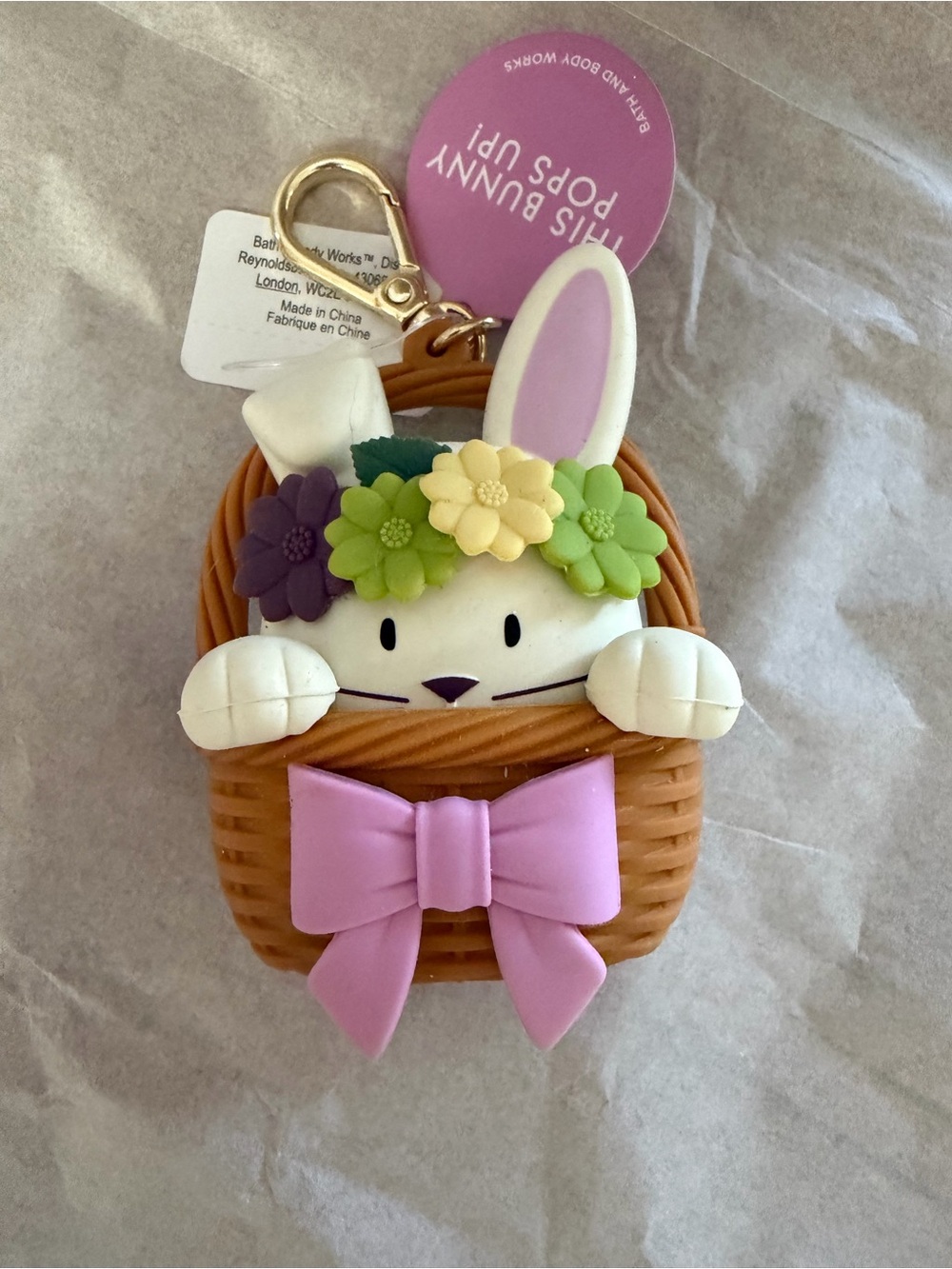 NWT BBW Cute Bunny Sanitizer Holder for Pocket Sanitizer. Includes a sanitizer.